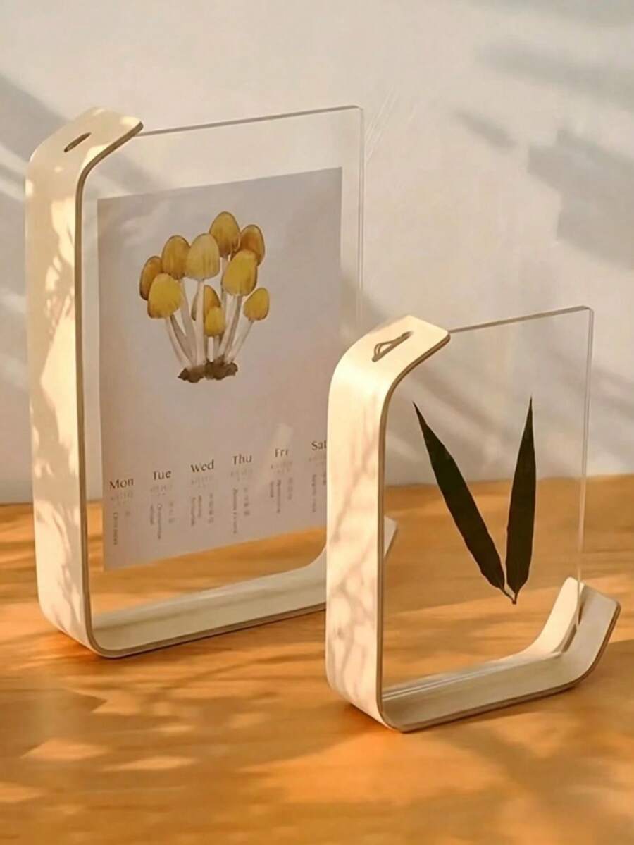 Multifunctional Acrylic Photo Frame Stand - Perfect For Displaying Photos, Artwork, Etc. - Available In 4 Sizes: 4x6 Inch Photo Frame, 5x7 Inch Vintage Clear Acrylic Photo Frame, 6x8 Inch Photo Frame, A4 (8.3x11.8 Inch) Photo Frame, Double-Sided Desktop Display Stand, Wedding Photo Frame, Birthday Gift, Graduation Photo Frame - A - View 1