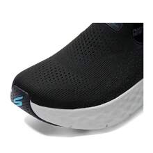 Skechers Men's MAX CUSHION Series SLIP-INS Hands-Free High-Rebound Thick-Sole Cushioned Breathable Casual Walking Shoes - Black - View 7