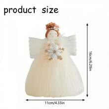 Angel Doll Christmas Ornaments Hanging Tree Topper Decorations For Party - Pink - View 7