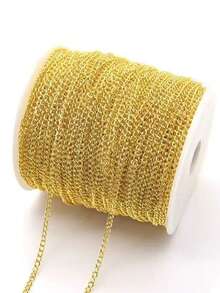 Jewelry Making Chain Tail Chain 1 Roll, Total Length 393 Inches - Yellow Gold - View 13