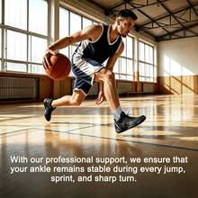 1pc Professional Ankle Support -Lightweight Compression Design-Thin & Breathable, No Stuffiness-Provides Stable Support During Sports, Suitable For Basketball, Running And Hiking - Light Grey - View 8