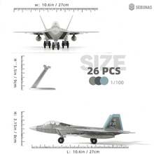 1pc B2 J20 F14 SU57 F22 SU25 Fighter Bomber Model, Plastic Building Block Airplane Model, Desktop Decoration, Collectible, Creative Gift, Suitable For People Over 14 Years Old, Aviation Enthusiasts, Holiday Gift, Birthday Gift, Perfect Gift - Multicolor - View 11