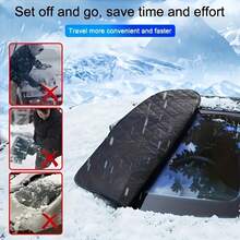 Portable Car Snow Cover, 4-Season Universal Large Front Windshield Protector, Car Snow Shield, Full Coverage For Windows, With 9 Magnetic Fasteners - Reinforced Design, Snow And Frost Protection, Sun And UV Protection, Leaf Prevention, Easy Installation, Convenient Storage, Suitable For Most Car Models - Multiple Styles - View 4