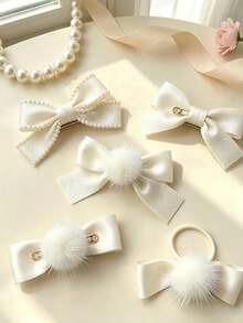 50/40/30/20/10pcs White Fluffy Round Decorative Pieces, Suitable For Handmade Projects, Headpiece Decoration And Clothing Embellishment, Pre-Cut - Multicolor - View 6