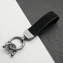 1件個性化PU皮革商務風鑰匙圈，客製化雷雕姓名極簡鑰匙環，防丟鑰匙掛件，父親節與情人節理想禮物 - 彩色 - 查看 14