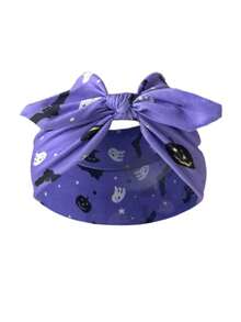 1 pieza Diadema de Halloween estilo europeo & americano con rosa y calavera, pañuelo para la cabeza de fiesta de baile, accesorio para el cabello de festival de fantasmas y no muertos - Multicolor - Ver 16