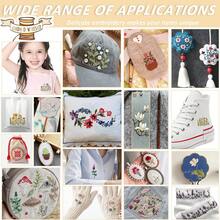 Stick & Stitch Birthday Month Wildflower Water-Soluble Embroidery Transfer Paper, Tiny Floral & Leaf Embroidery Stabilizer Paper For Handmade Sewing DIY Crafts - A103 - View 11