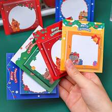 Cartoon Christmas Sticky Notes, Student Christmas Creative Stationery Gift, Sticky Notes, Message And Memo Student Note Pad, Study Office Sticky Notes, Santa Claus - one-size - View 13