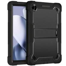 Funda protectora de 3 en 1 a prueba de golpes para tableta Apple, hecha de materiales de silicona y PC, estilo europeo y americano - Negro - Ver 49