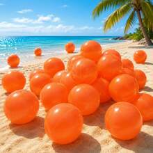 Solid-Color PVC Inflatable Beach Ball. Multiple Colors Available. Summer Water Inflatable Ball. Suitable For Beach And Pool Parties Decoration, As Well As Adult Gifts. - Multicolor - View 3