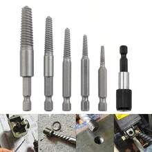UNISURE 11pcs Hex Shank Reverse Thread Screw Extractor + Twist Drill Bit Set, High-Speed Steel Material, Minimalist Silver Black Cylindrical Design With Twist Drill Bits, Screw Removal And Metal Drilling Tool, Suitable For Home Repair And Father's Day Gift - 6-piece Broken Wire Remover + 5-piece Drill - View 3