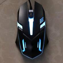 Ratón de Computadora con Cable, Puerto USB, Ratón Óptico Luminoso, Conexión Plug and Play, Operación Sencilla, Ideal para Juegos, Oficina y Negocios (Negro) - Negro - Ver 6
