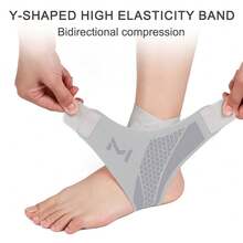1pc Professional Ankle Support -Lightweight Compression Design-Thin & Breathable, No Stuffiness-Provides Stable Support During Sports, Suitable For Basketball, Running And Hiking - Light Grey - View 3
