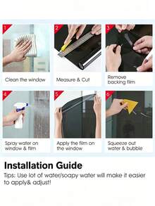 6/4pcs Privacy One Way Window Tint, 100% UV Protection Heat Insulation Glass Cover, Car Window Film, Safety Film For Home, Building, Commercial, Office Decor - Multicolor - View 7