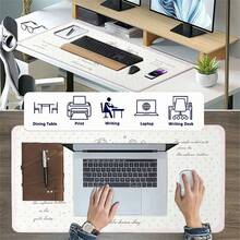 1pc Pink Girl Leather Mouse Pad, Large XXL Cute Angel Non-Slip Cute Girl Desktop Decor, PC Gamer Laptop Keyboard Office Accessories, Leather Desk Mat, Suitable For Office, Home, Workbench And Gaming - View 8
