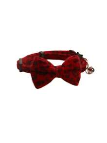 Leopard Print Pet Collar, Suitable For Small Dogs And Cats, Decorated With Bowknot, With Adjustable Strap And Quick-Release Buckle, Cute And Fashionable, Unisex For Pets - Multicolor - View 10