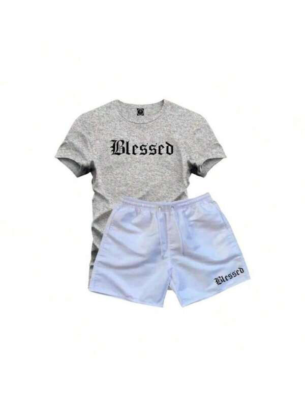 Conjunto Camiseta  100% Algodão + Short Tactel Branco