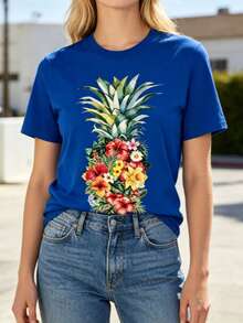 Women T-Shirts - 藍色 - 查看 9