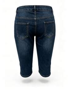Women's Mid-Rise Skinny Casual Jeans Summer - Dark Wash - View 8