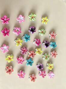 10/20/30pcs Jepit Rambut Kecil Motif Bunga Camellia Tie-Dye Warna Acak, Jepit Poni/Samping Minimalis yang Lucu, Jepit Ekor Kuda, Jepit Rambut Anak Perempuan, Aksesori Rambut Musim Panas, Jepit Rambut Pantai, Cocok untuk Pemakaian Sehari-hari dan Liburan, Jepit Rambut - MultiWarna - View 3