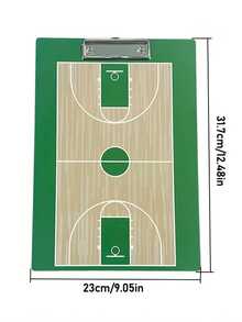 1pc Double-Sided Basketball Tactical Board, Portable Court Demonstration Board, Erasable For Training - Multicolor - View 3