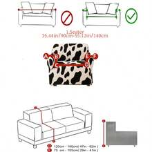 1PC Black & White Classic Carved Milk Pattern Cationic Sofa Cover, High Elasticity Full Coverage Anti-Dirt Anti-Dust Sofa Protector, Living Room Old Sofa Renewal, Machine Washable & Dry Cleanable, Suitable For 1/2/3/4 Seater Sofas, Autumn/Winter Style - Multicolor - View 13