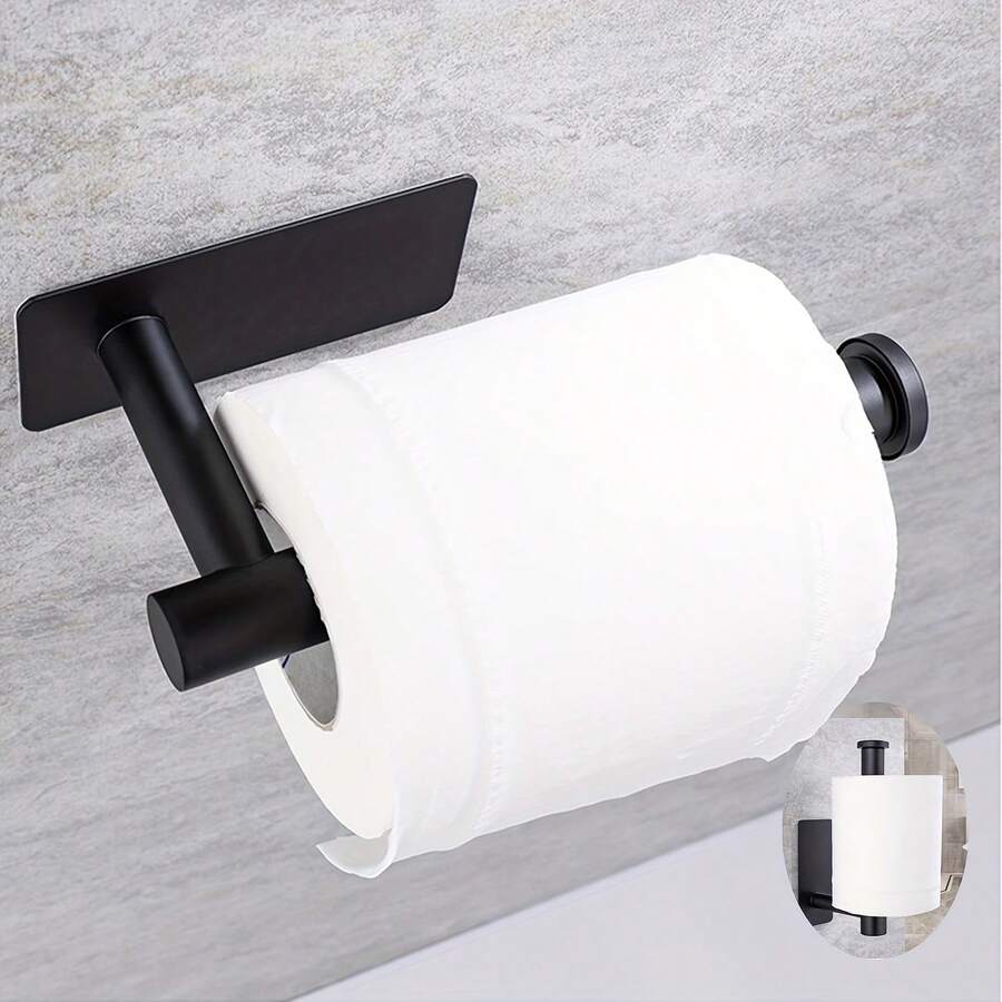 Self-Adhesive Wall-Mounted Toilet Paper Holder, No Drilling Required, Includes Adhesive Backing, Suitable For Bathroom, Back To School Supplies, Halloween Gift