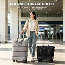 Large-Capacity Travel Bag Gray - Grey - View 7