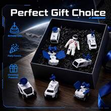 Set Mainan Armada Luar Angkasa 5-in-1, 4 Kendaraan Penjelajah Bulan dengan Figur Astronot, Set Kombinasi Mobil Luar Angkasa Bertenaga Inersia, Mainan Bermain Peran Eksplorasi Luar Angkasa untuk Anak Laki-laki, Cocok untuk Hadiah Ulang Tahun dan Natal - MultiWarna - View 6