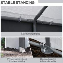 8 X 6 X 7 Ft Outdoor Walk-In Tunnel Greenhouse With Roll-Up Windows And 2 Zippered Doors, Weatherproof Plant Cover For Garden Backyard, Portable Clear PVC Greenhouse Tent For Seedlings And Vegetable Growing, Gray - 95.75 X 70.75 X 90.5 - View 5
