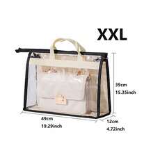 1pc Hanging Closet Storage Bag, PVC Transparent Dust-Proof Breathable Bag, Handbag Clothing Storage Bag, Wallet Storage Bag - Multicolor - View 8
