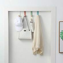 Multi-Functional Clothes Hangers, Practical Hooks On The Door, Metal Material, Easy To Install, Multi-Purpose Storage Hooks For Coats, Towels, Hats, Bags, Suitable For Use In Bathrooms, Bedrooms, Wardrobes, And Closets - Multicolor - View 6