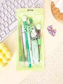 1 Set de Papelería de Alta Calidad, Incluye Bolígrafo de Color Macaron + Cinta Correctora + Bolígrafo Multicolor, Caja de Regalo de Papelería Esencial para Estudiantes/Oficina, Múltiples Colores Disponibles, Papelería de Moda para Estudiantes y Adolescentes - Conjunto de fútbol - Ver 12