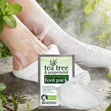 Rozino 1 buah Masker Kaki Pelembap Mendalam Tea Tree Mint 60g, Aroma Tea Tree Mint, Menyegarkan dan Nyaman di Kaki, Melembapkan dan Menenangkan Kaki Kering dan Kasar, Menutrisi dan Melembutkan, Memperbaiki Kekeringan dan Pengelupasan, Kemasan Tunggal 60g, Bersih dan Higienis, Perawatan SPA Kaki di Rumah, Mudah Digunakan - View 8