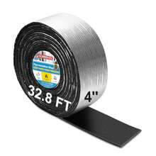 Envoltura de aislamiento de tubo extra ancho,,espuma autoadhesiva y cinta de aluminio para protección contra congelación en invierno, cubierta de aislamiento de línea AC para aire - 4 x 32.8 pies - Ver 2