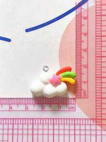 10/20/100pcs Creative Shooting Star Cloud Pendant Charms DIY Handmade Keychain Bag Pendant Accessories - Clouds - View 5