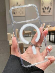 1件透明磁吸無線充電手機殼，磁吸透明手機殼，薄款極簡風格，Galaxy手機殼，相容 18 Pro/ 18 Pro Max，相容Galaxy手機殼，相容Galaxy S24 Ultra/Galaxy S25 Ultra/Galaxy A36/Galaxy S26 Ultra，Apple手機殼，相容 17 Pro Max，手機殼，快速出貨，日常使用與生日/週年/節日禮物選擇，手機配件，快速配送 - 無色 - 查看 3