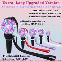Tali Bahu Penyangga Light Stick Korean Pop, Tali Gantung Bahu Penyangga Light Stick Korean Pop, Tali Gantung Portabel untuk Aktivitas Selempang Korean Pop, Cocok untuk Permainan dan Aktivitas Pesta, Cocok untuk Pertemuan Penggemar Korean Pop, Permainan, Aktivitas, di Rumah, Pesta, Tahun Baru, Natal - Multiwarna - Versi diperpanjang yang ditingkatkan 185CM - View 2