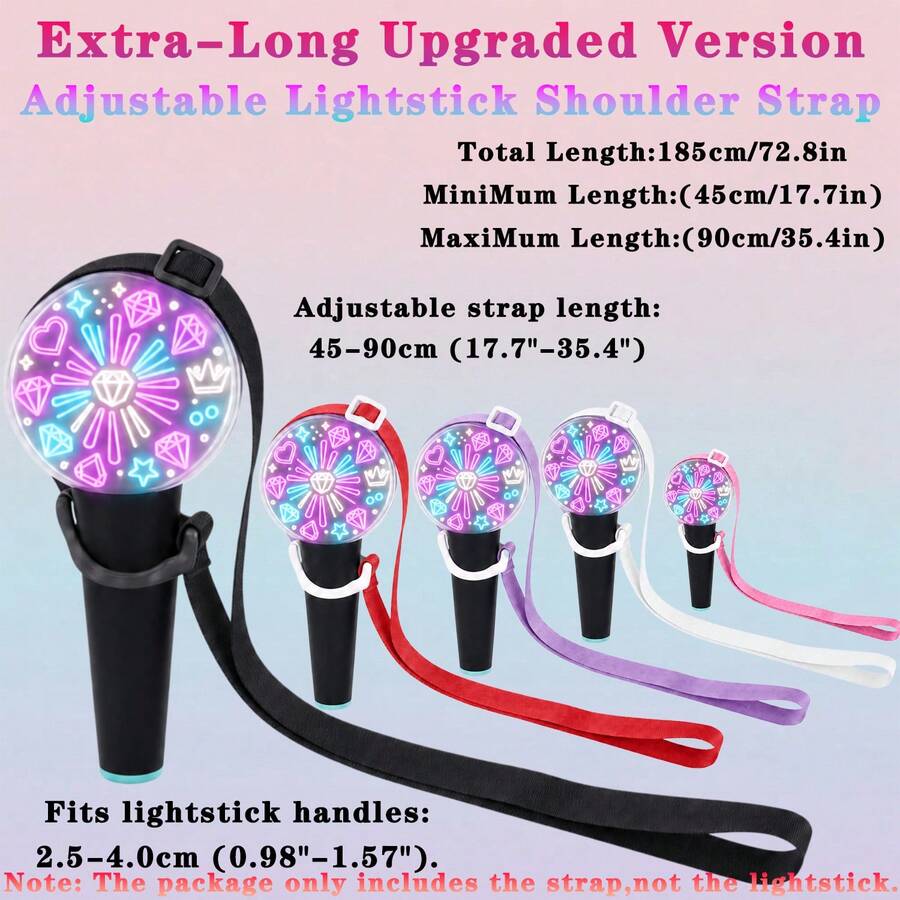 Tali Bahu Penyangga Light Stick Korean Pop, Tali Gantung Bahu Penyangga Light Stick Korean Pop, Tali Gantung Portabel untuk Aktivitas Selempang Korean Pop, Cocok untuk Permainan dan Aktivitas Pesta, Cocok untuk Pertemuan Penggemar Korean Pop, Permainan, Aktivitas, di Rumah, Pesta, Tahun Baru, Natal