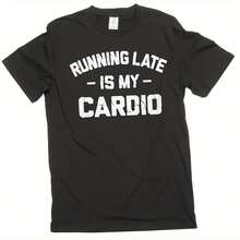Funny Cardio Late Person T-Shirt Workout Gym Humorous Sarcastic Tee - 款式 - 查看 1