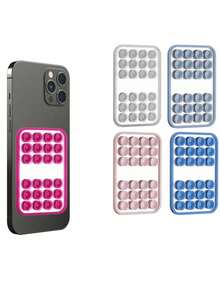 1pc Phone Suction Cup Mirror Holder, Square Adhesive Phone Suction Cup Mirror - Multicolor - View 1