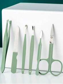 14-In-1 Stainless Steel Manicure & Pedicure Set, Multi-Color Portable Nail Clipper Set, Professional Grooming Tools With Green, Blue, Pink PP Storage Box, Unisex, Suitable For Home And Travel - Multicolor - View 7