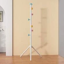 1件式 式小型衣帽架，可愛風格 65 英吋 (高度) 衣帽架 - 蘑菇形設計，吸睛外觀，強大承重能力，安裝簡單方便，適用於宿舍及各種其他場景 - 查看 15