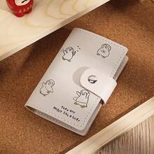 1pc Cute Women's Card Holder, Compact Multi-Slot Large Capacity Driver's License & Vehicle Registration Wallet, Animal Bear Duck Cat Penguin Print Coin Purse - Multicolor - View 8