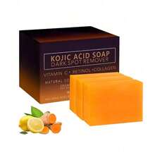 3PCS Kojic Acid Soap, Ginger Handmade Soap, Kojic Acid Glutathione Essential Oil Soap, Turmeric Soap - Ginger - View 1