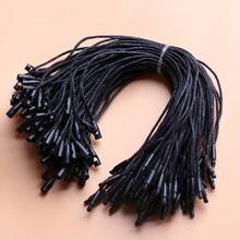 100pcs/Pack Premium Waxed Cord Bullet Head Hanging Beads Lanyard Tag Rope Clothing Label Rope Apparel Hang Tag Rope Plastic Buckle Hand Threading Rope Holiday - Multicolor - View 6