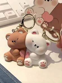 Cute Bear Couple Keychains,Matching Key Rings,Best Friend Accessories,Bag Charms,Car Keychain Lanyards.Everyday Outfits,Festival,Birthday,Gifts. - Multicolor - View 10