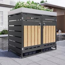 Storage Cabinet With Planter, Black Wood Veneer - 黑色 - 查看 6