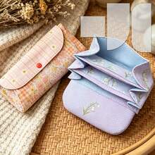 3pcs/Set DIY Long Wallet Sewing Templates, Reusable Clear PET Fabric, Multi-Slot Handmade Fabric Wallet Making Tools, Auxiliary Sewing Guide For Craft Lovers And Beginners, Creative Hand Sewing Supplies - Classic - View 2