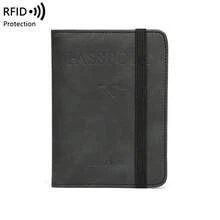 2件/1件 RFID 防盜旅行護照夾，極簡時尚多格錢包，多功能卡片與文件收納夾，防盜護照收納盒，適合海外度假與商務出差 - 彩色 - 查看 11